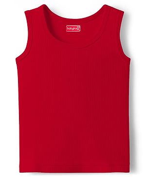 Babyhug Knit Sleeveless Solid Thermal Vest - Red