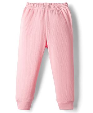 Babyhug Knit Full Length Thermal Wear Leggings - Pink
