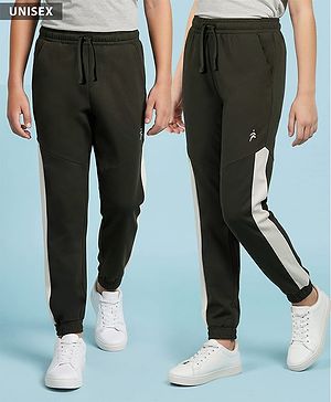Pine Active Knit Full Length Super Stretch Jogger With Brand Logo Print - Dark Green