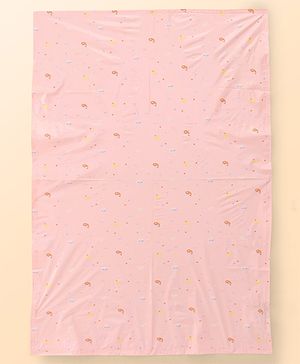 Babyhug Soft Plastic 100% Waterproof Bed Protector/Diaper Changing Sheet Dolphin Print - Large Size| Easy to Clean| Travel Friendly