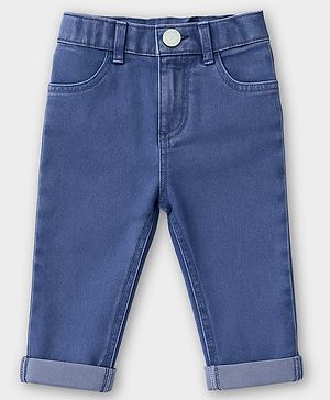 Mi Arcus Cotton Woven Solid Jeans - Blue