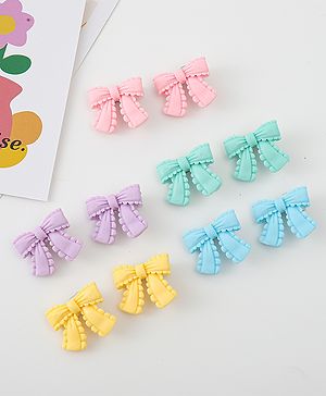 Babyhug Hair Pins And Clips With Bow Design - Multicolor