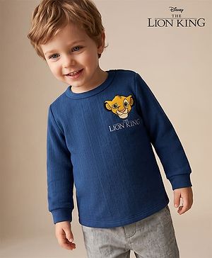 Babyhug Disney Full Sleeves Thermal Vest with Lion King Graphic - Navy Blue