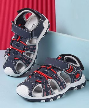 Cute Walk by Babyhug Velcro Closure Sandals - Navy Blue