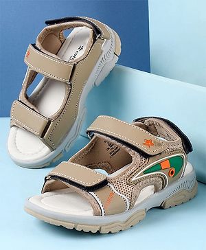 Cute Walk by Babyhug Velcro Closure Sandals - Brown