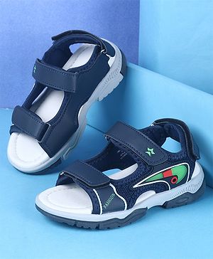 Cute Walk by Babyhug Velcro Closure Sandals - Navy Blue