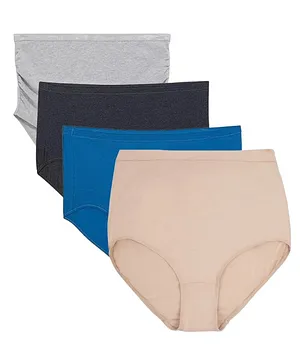 TUMMY Bamboo Cotton Knit Pack Of 4
                              Solid High Waist Maternity Panties - Multi
                              Colour