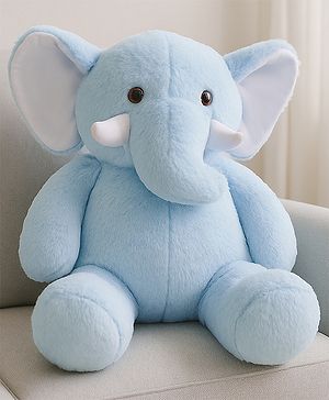 Babyhug Elephant Soft Toy Light Blue - Height 65 cm