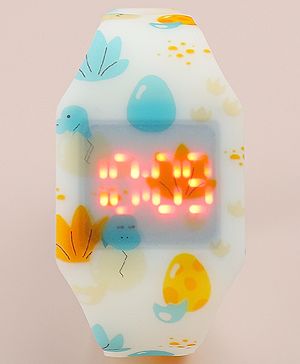 Babyhug Free Size Digital Watch with Baby Dino Print - Multicolor