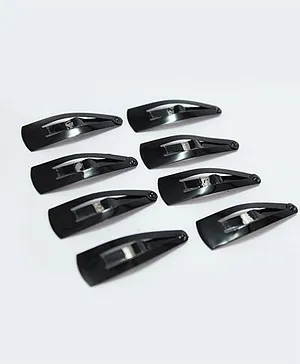 Milyra Snap Clips Pack of 8 - Black 