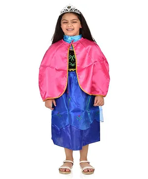 BookMyCostume Princess Themed Fairy Tale Full Sleeves Fancy Dress Costume - Blue & Pink