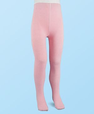 Cute Walk By Babyhug Antibacterial Footed Solid Color Tights - Pink
