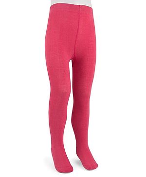 Cute Walk By Babyhug Antibacterial Footed Solid Color Tights - Pink