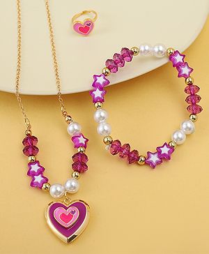 Babyhug Jewellery Set Free Size - Purple & White