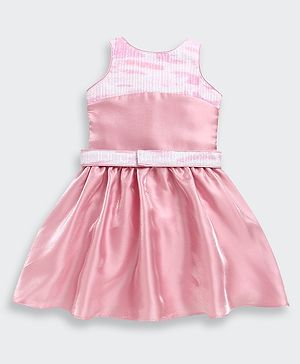 Tiny Girl Woven Sleeveless Sequins Embellished Dress - Onion Pink