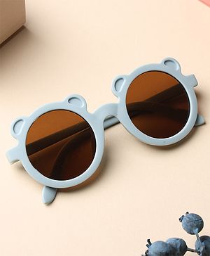 Kicks & Crawl Baby Bear Ears Designed Round Sunglasses - Blue