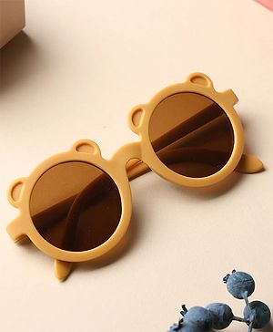 Kicks & Crawl Baby Bear Ears Designed Round Sunglasses - Yellow
