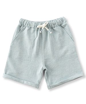 JusCubs Cotton Knit Solid Shorts - Blue