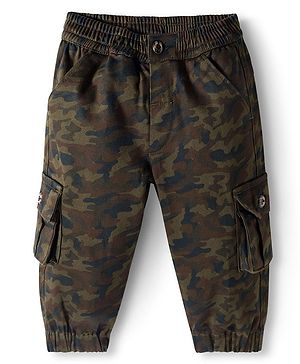 Dapper Dudes Camouflage Printed Cargo Pants - Green