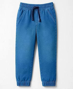 Pine Kids Denim Woven Full Length Washed Jeans - Blue