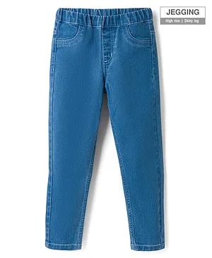 Pine Kids
                              Denim Woven Full Length Washed Jeggings -
                              Blue