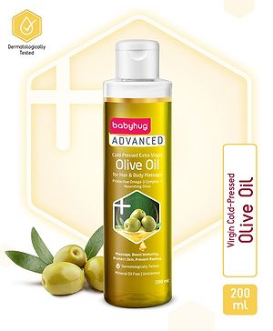 Babyhug Advanced Cold-Pressed Virgin Olive Oil - 200 ml