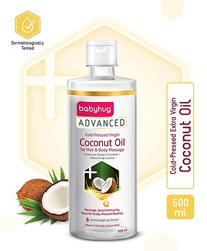 Babyhug Advanced Cold-Pressed Virgin Coconut Oil - 500 ml