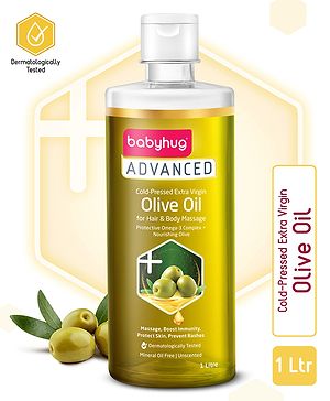 Babyhug Advanced Cold-Pressed Virgin Olive Oil - 1 Ltr