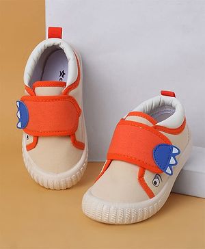 Cute Walk by Babyhug Casual Shoes with Velcro Closure & Animal Applique - Beige