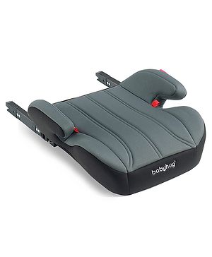 Babyhug ISOFIX Booster Seat | Forward Facing (2236kg) | Age group 3 (6 - 12 year Old) ECE R44/04 |Black & Grey
