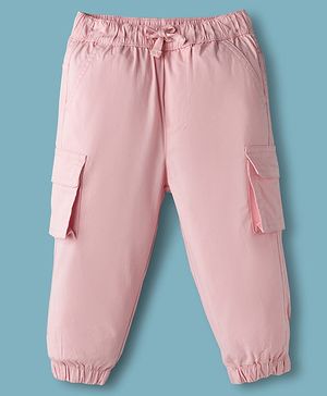 Dapper Dudes Solid Jogger Style Cargo Pants - Peach