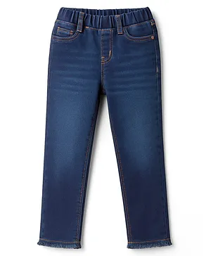 Pine Kids
                              Denim Woven Ankle Length Washed Jeggings -
                              Navy Blue