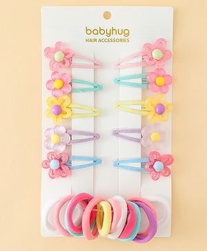 Babyhug Hair Accessories Combo Sets Pack of 18 Free Size - Multicolor