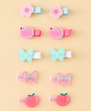 Pine Kids Hair Pins & Clips Pack of 5 Free Size - Multicolor