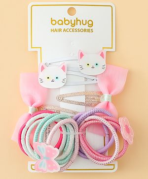 Babyhug Hair Accessories Combo Sets Pack of 14 Free Size - Multicolor