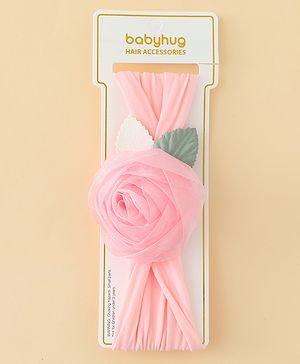 Babyhug Headbands with Floral Applique - Pink