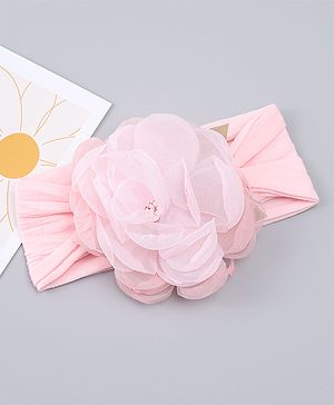 Babyhug Free Size Headband with Floral Applique - Pink