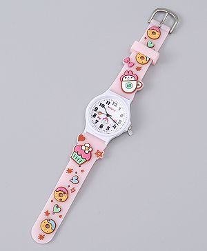 Babyhug  Free Size Analog Watch - Pink & White