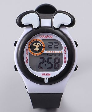 Babyhug Free Size Digital Watch - Black & White