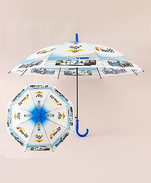 Babyhug Racing Printed Umbrella - Multicolor