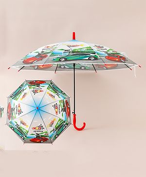 Babyhug Racing Printed Umbrella - Multicolor