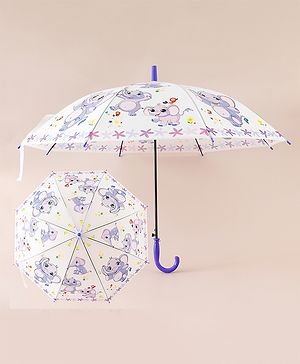 Babyhug Elephant Printed Umbrella - Multicolor