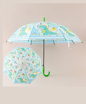Babyhug Free Size Umbrella with Dinosaur Print - Multicolor