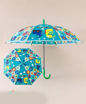 Babyhug Free Size Dino Printed Umbrella - Green