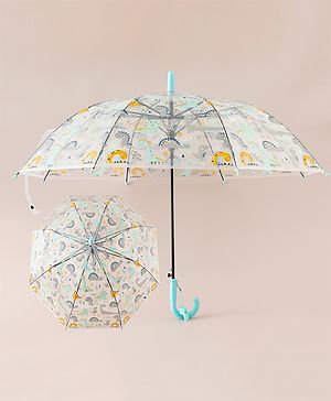 Babyhug  Free Size Umbrella with Dino Print - Light Blue