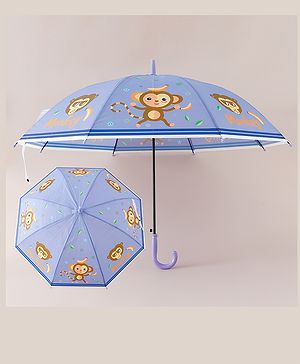 Babyhug Free Size Monkey Printed Umbrella - Purple