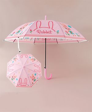 Babyhug Free Size Bunny Printed Umbrella - Pink