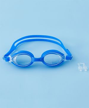 Babyhug Free Size Solid Swimming Goggles - Blue