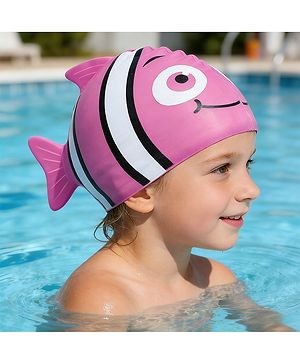 Babyhug Fish Shaped Swimming Cap Free Size - Purple
