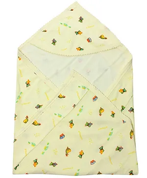 Tinycare Hooded Baby Towel Bright Yellow (Prints May Vary)